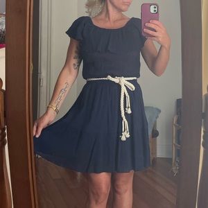 BILLABONG WOMENS NAVY BLUE SHORT SUMMER DRESS SMALL